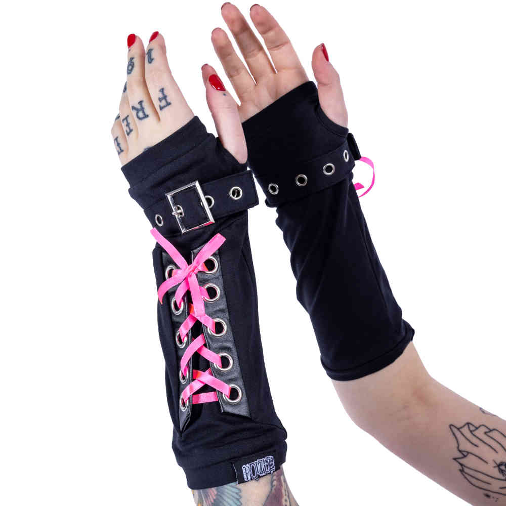 Poizen Industries - Navya Arm warmer - Black/Pink